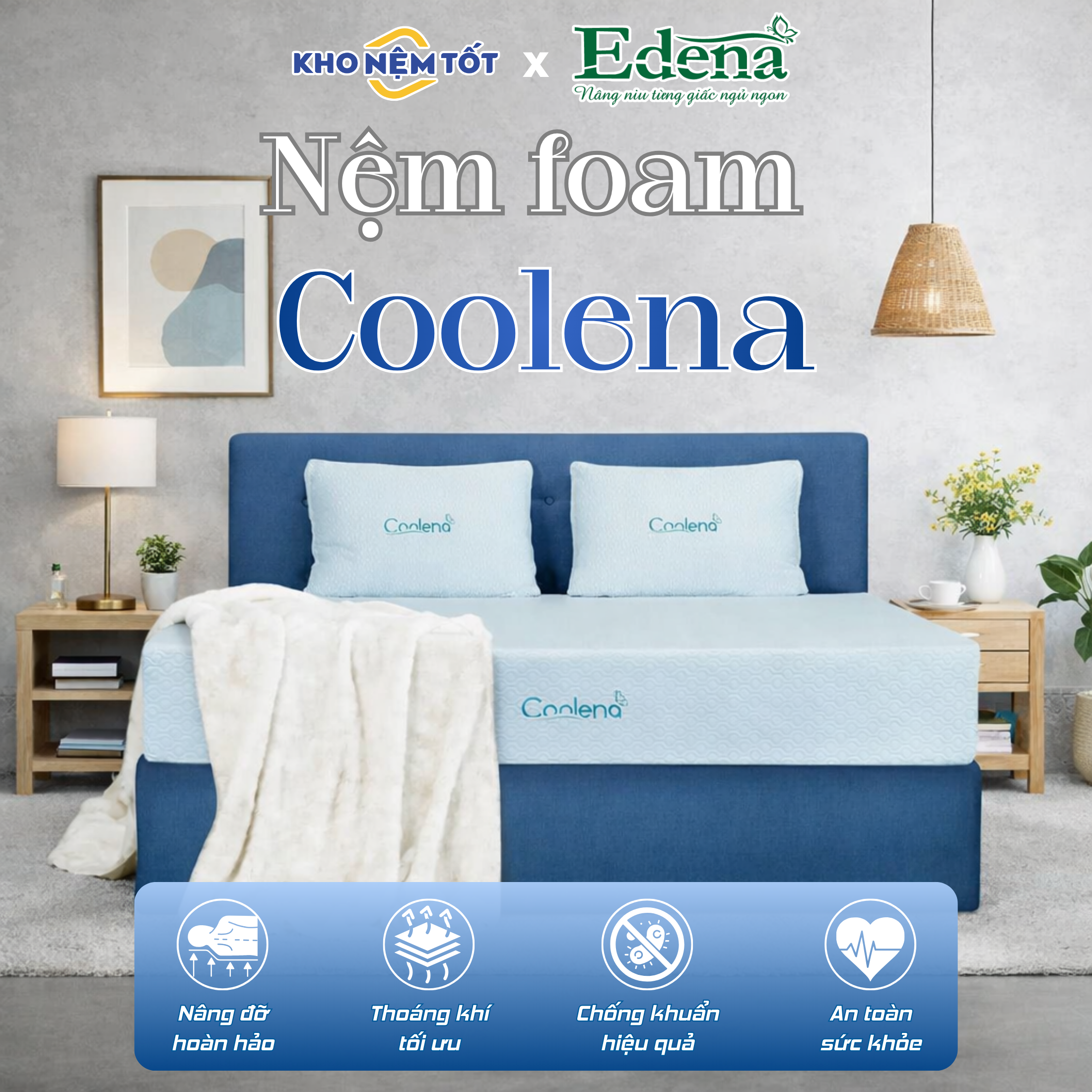 Nệm foam Edena Coolena