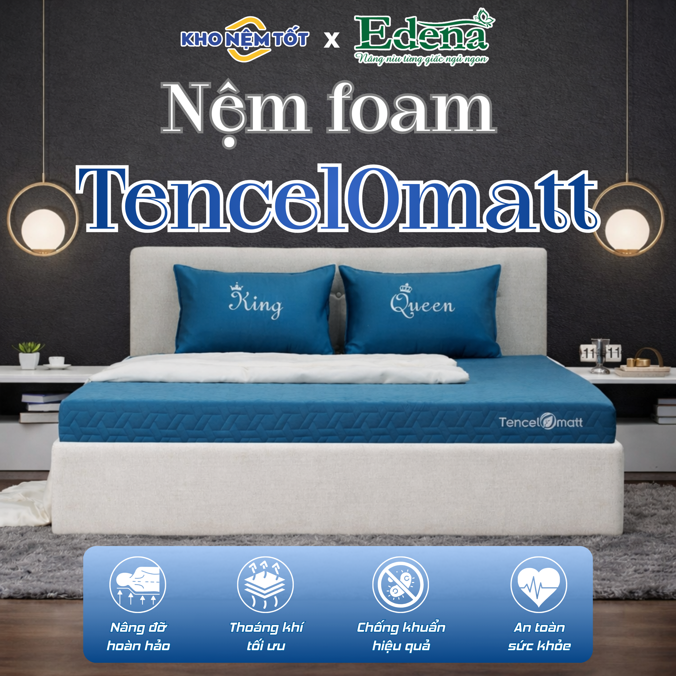 Nệm Foam Edena TencelOmatt