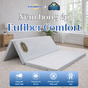 Nệm gấp bông ép Kim Cương Eufiber Comfort