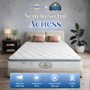 Nệm lò xo túi Kim Cương Acness