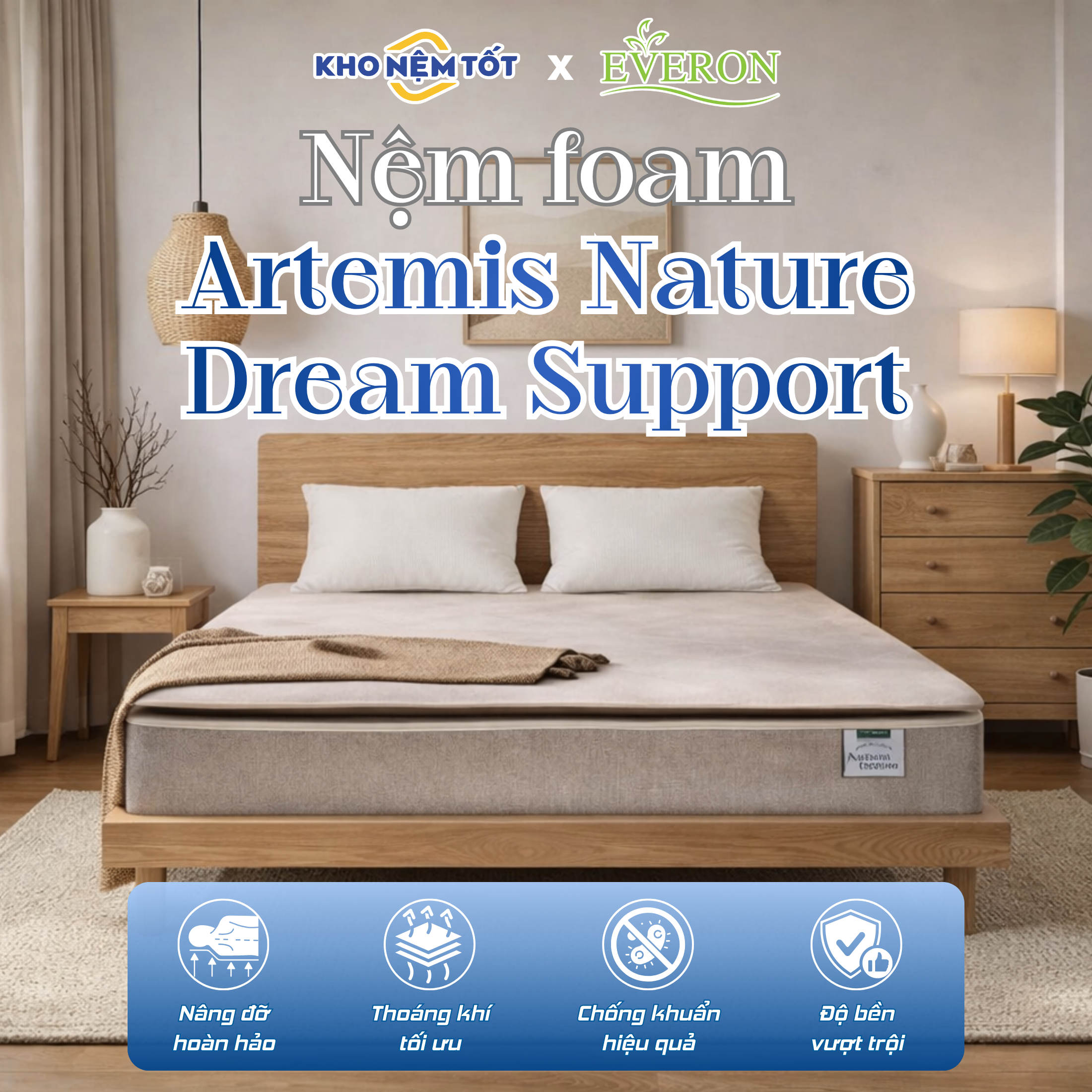 Nệm foam Everon Artemis Nature Dream Support