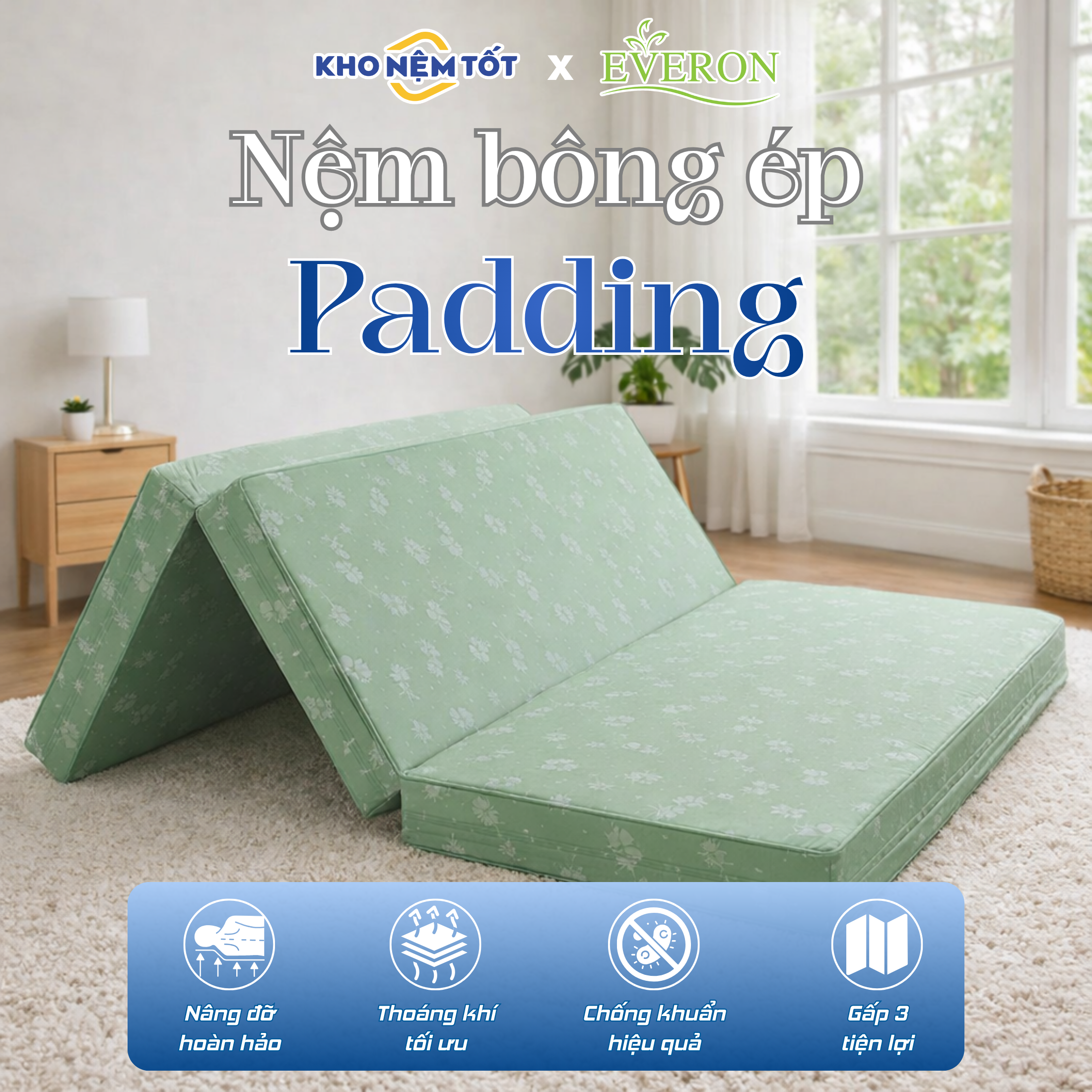 Nệm bông ép Everon Padding