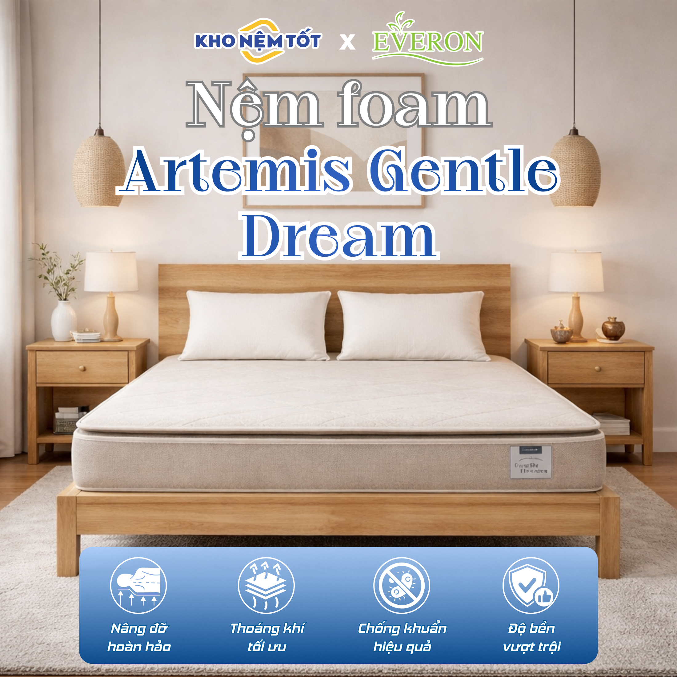 Nệm foam Everon Artemis Gentle Dream