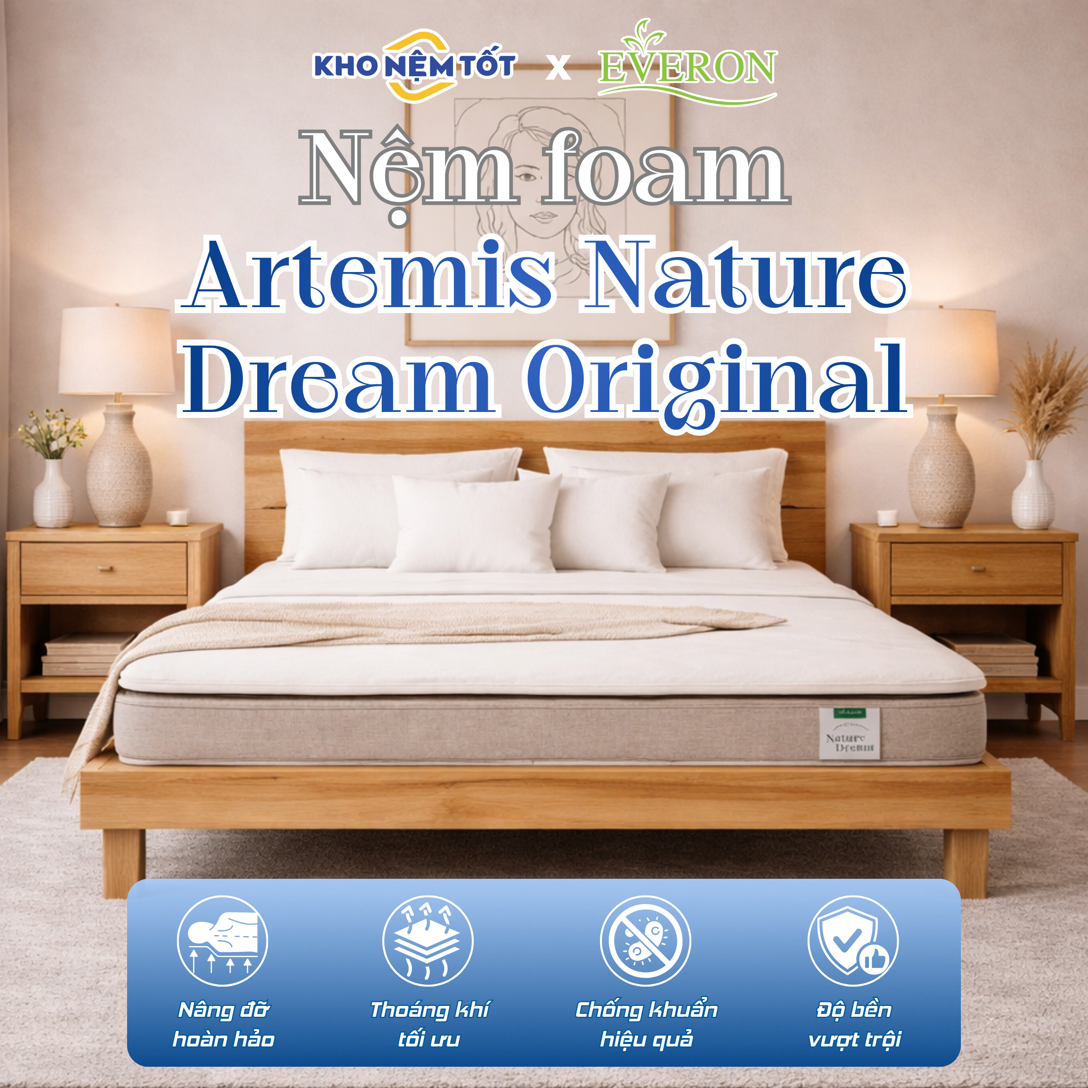 Nệm foam Everon Artemis Nature Dream Original