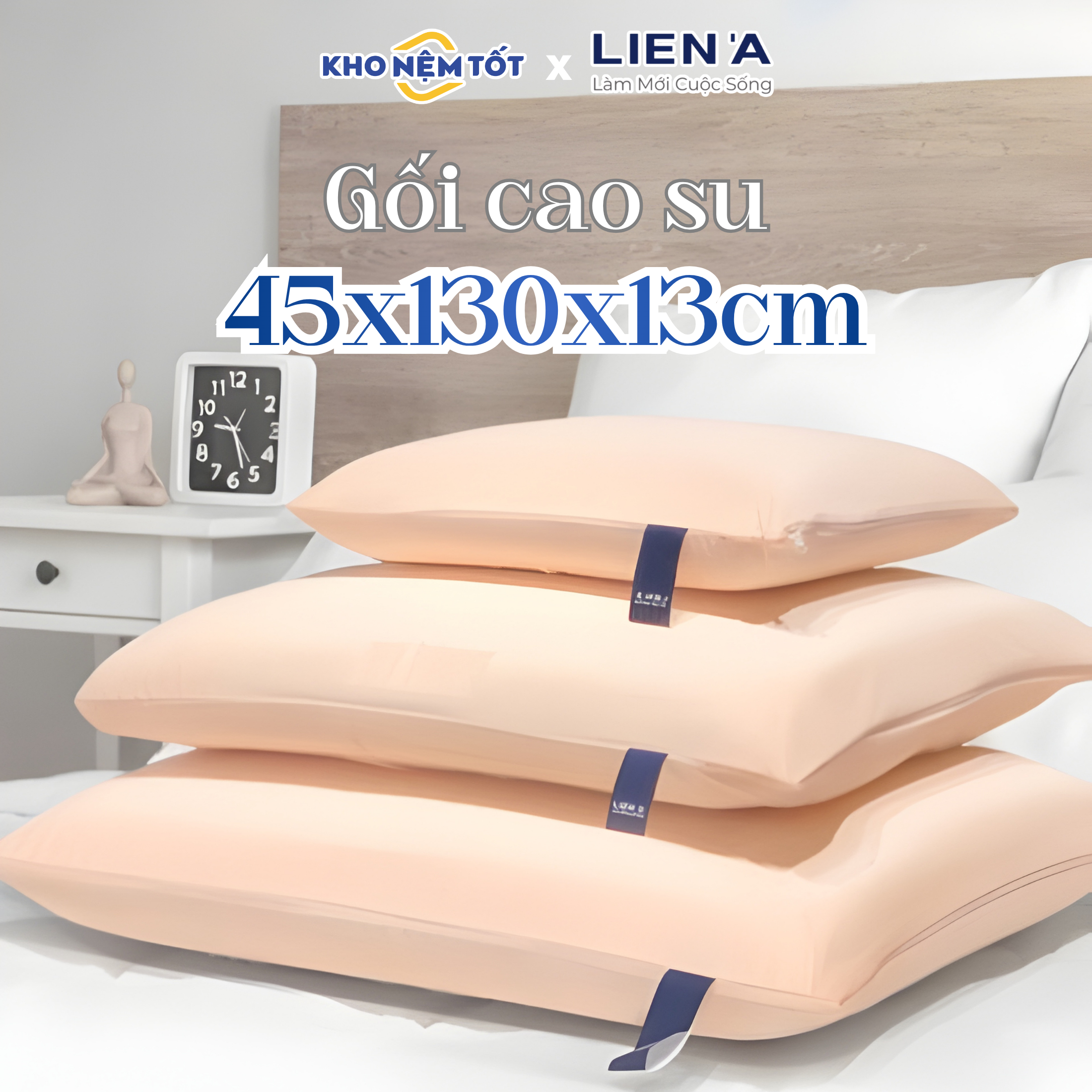 Gối cao su Liên Á Oval 45x130x13cm