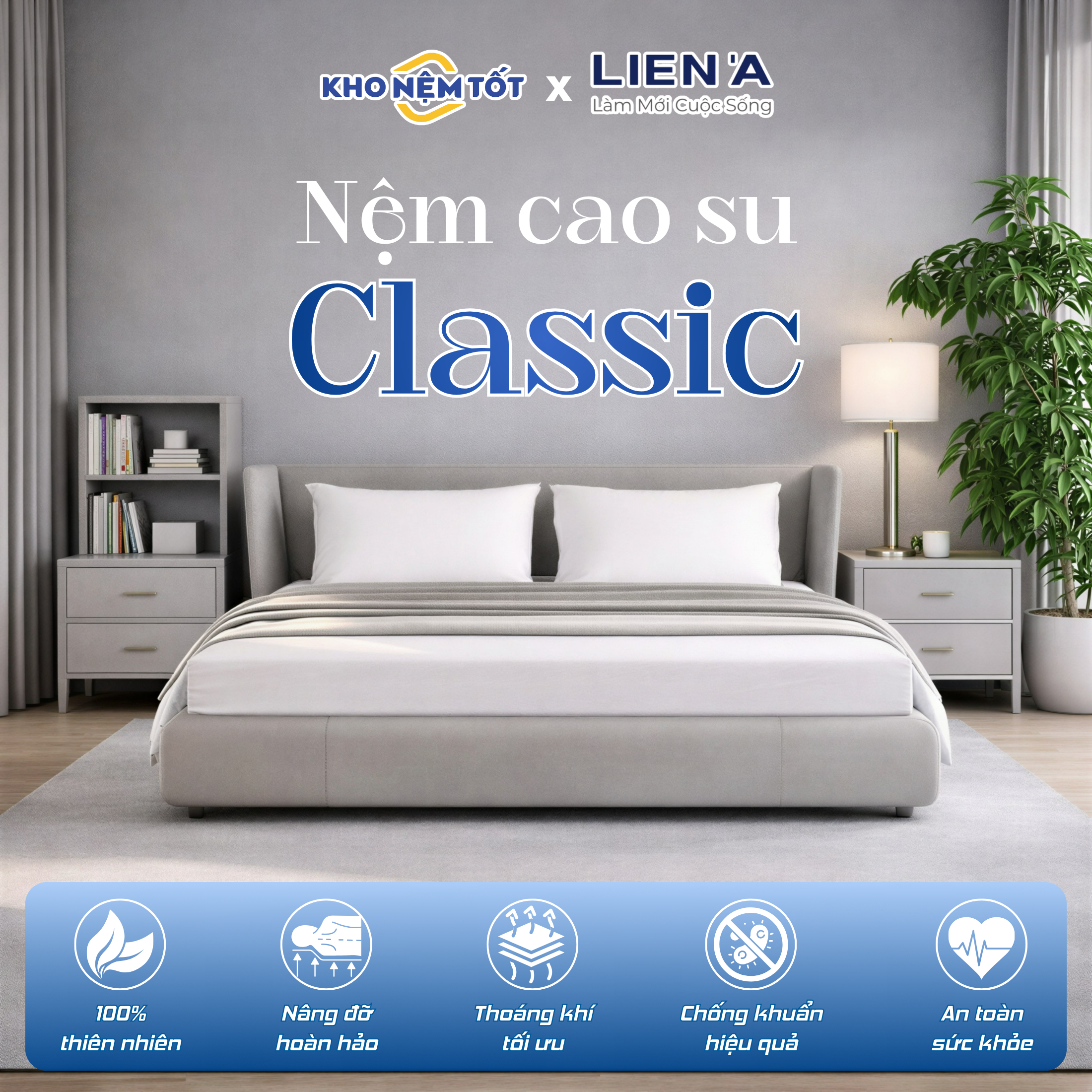 Nệm cao su thiên nhiên Liên Á Classic