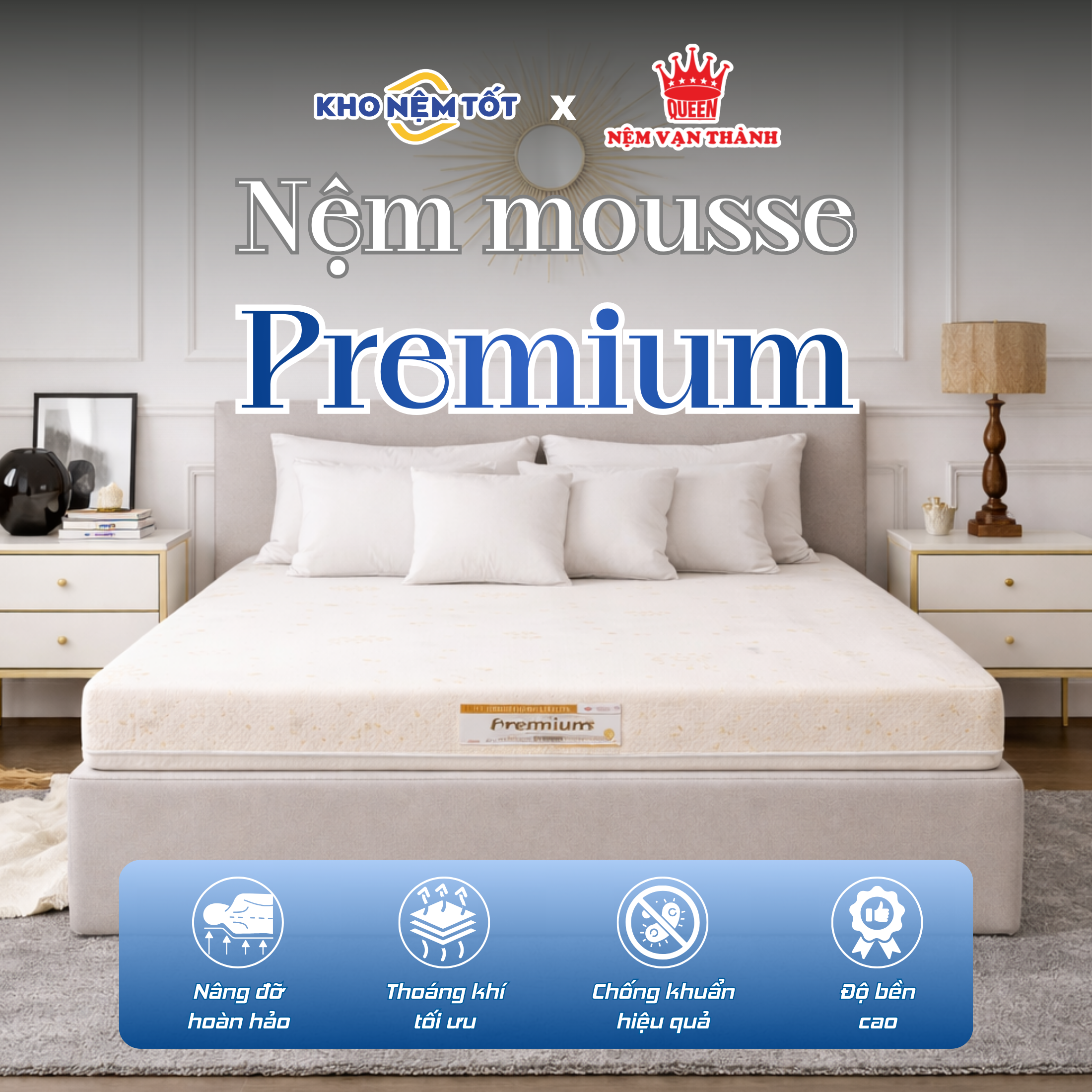 Nệm mousse Vạn Thành Premium