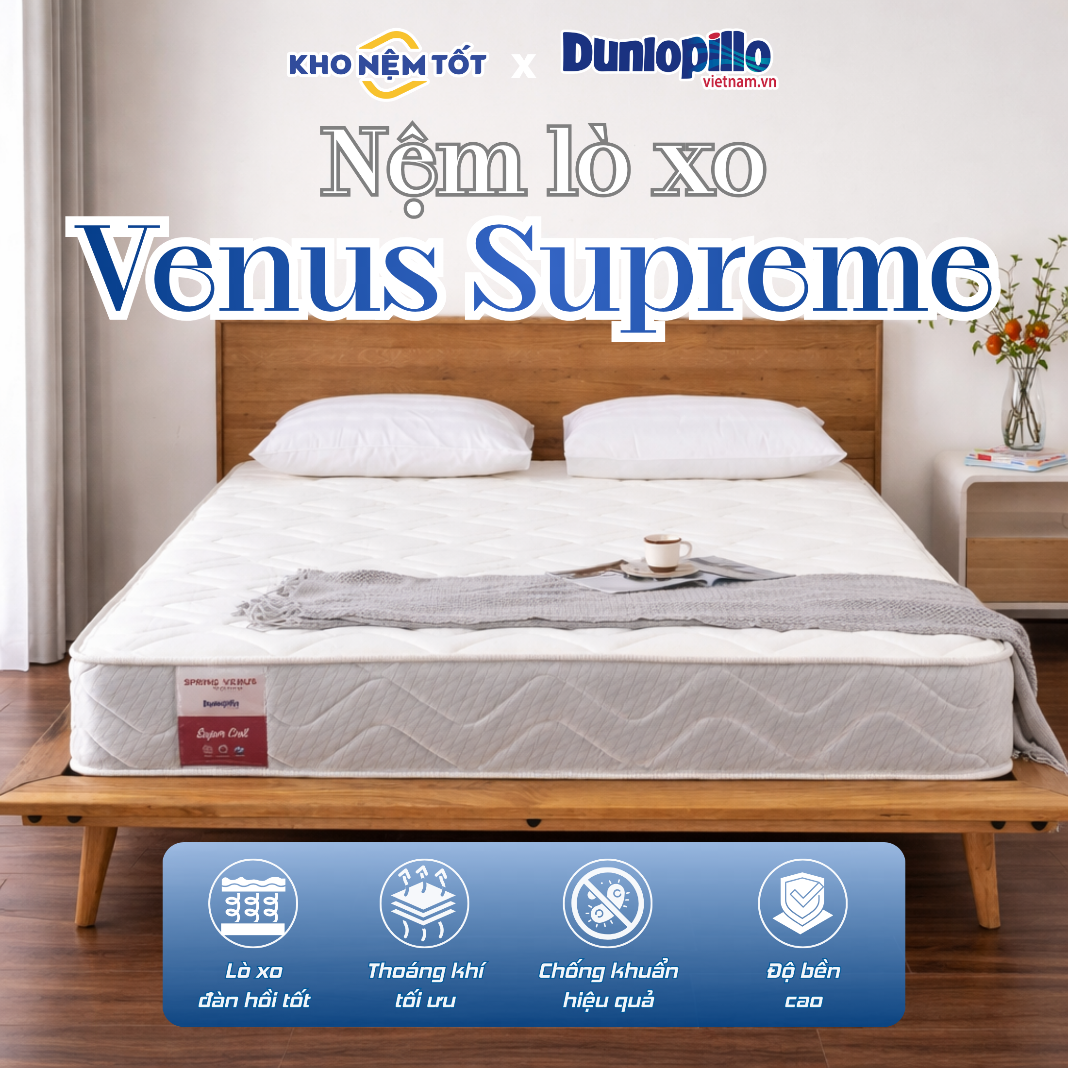 Nệm lò xo Dunlopillo Venus Supreme