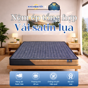 Nệm ép tổng hợp Kim Cương (Vải satin lụa)