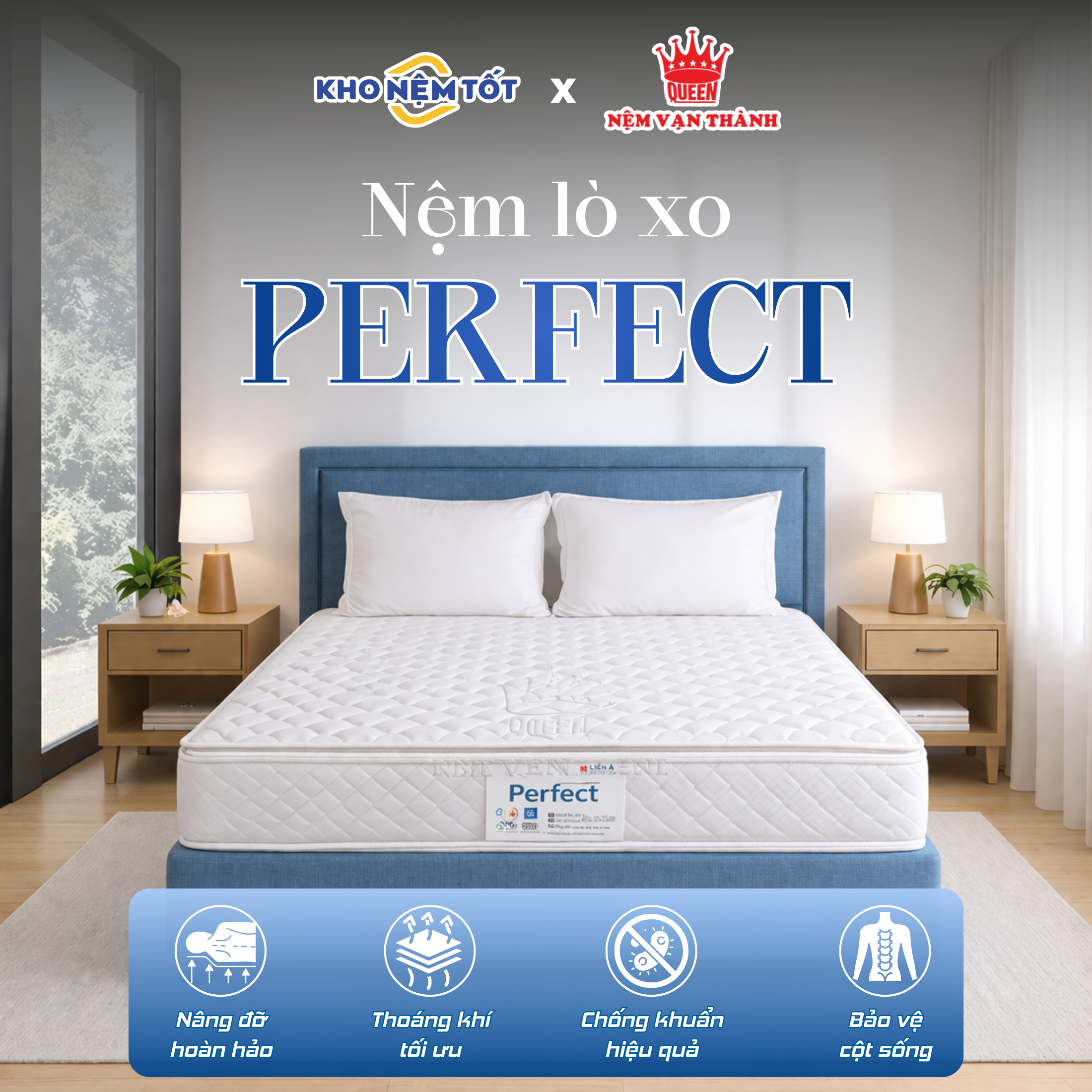 Nệm lò xo Vạn Thành Perfect