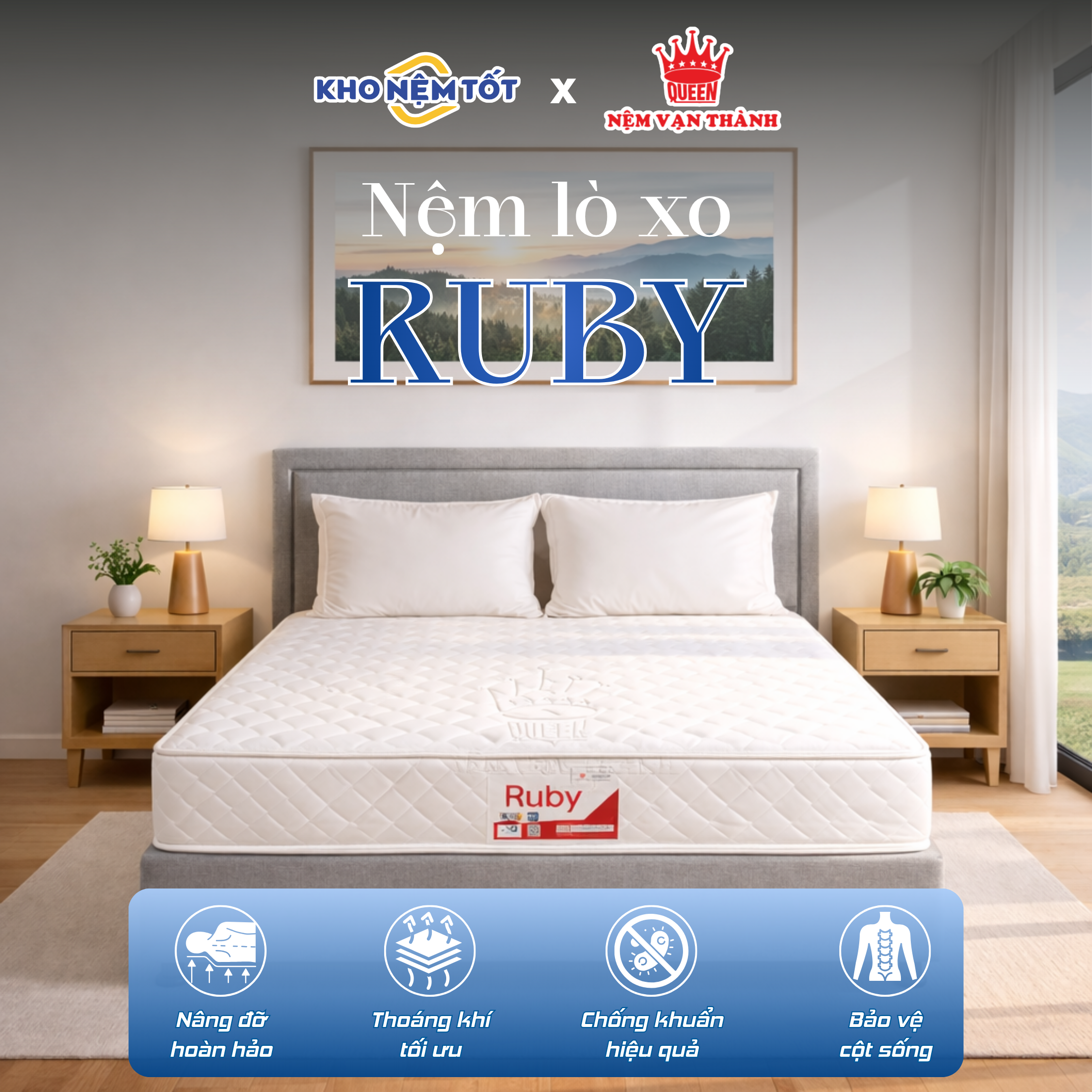 Nệm lò xo Vạn Thành Ruby
